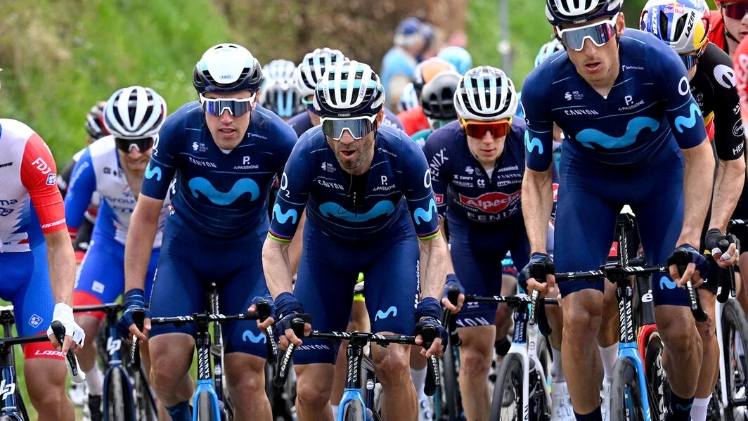 Movistar Team at Liège–Bastogne–Liège