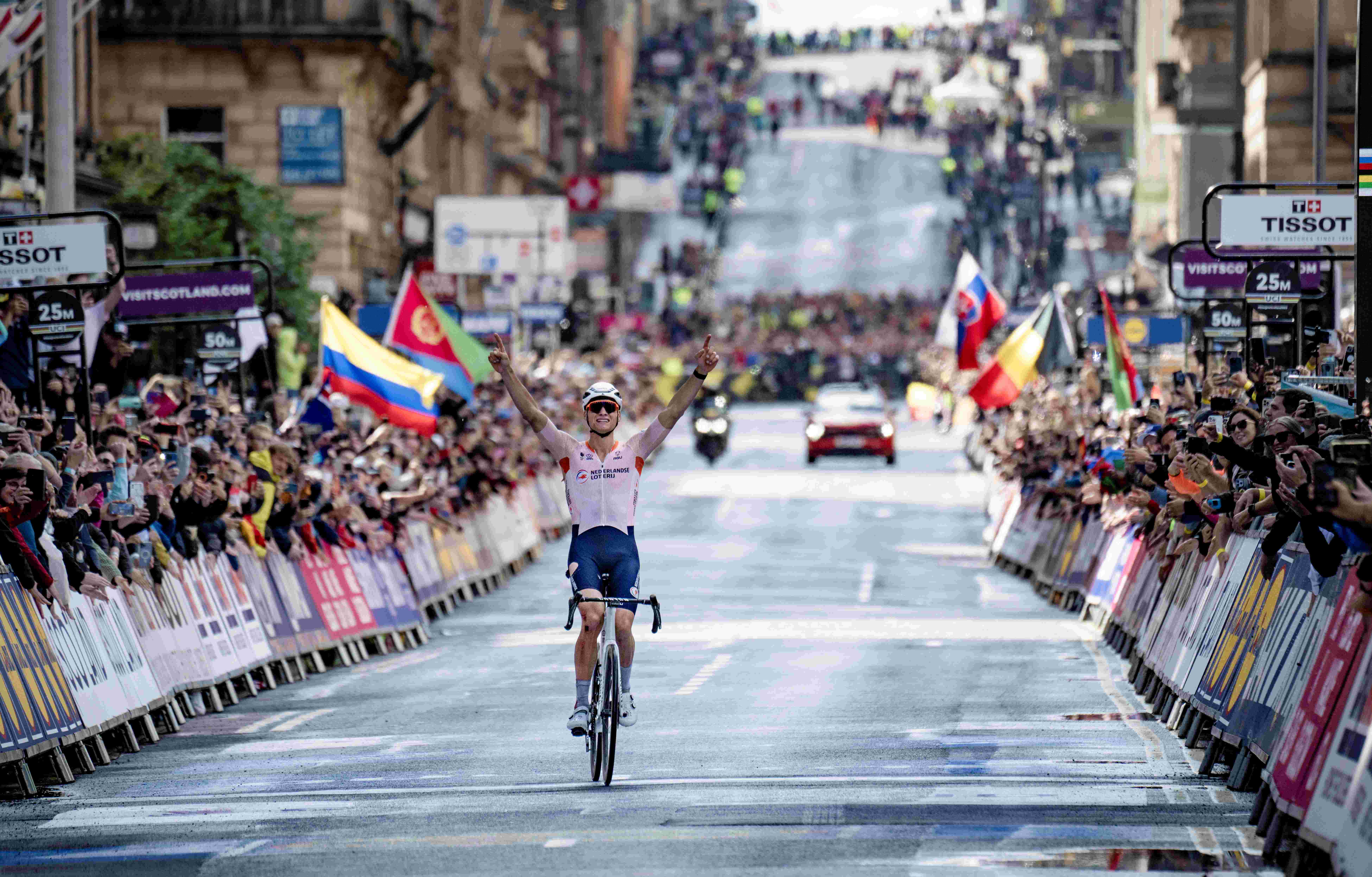 Mathieu van der Poel wins Road Cycling World Championships, Glasgow 2023